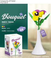 Colorful box building blocks flower-Pansy 76PCS (Chinese packaging)